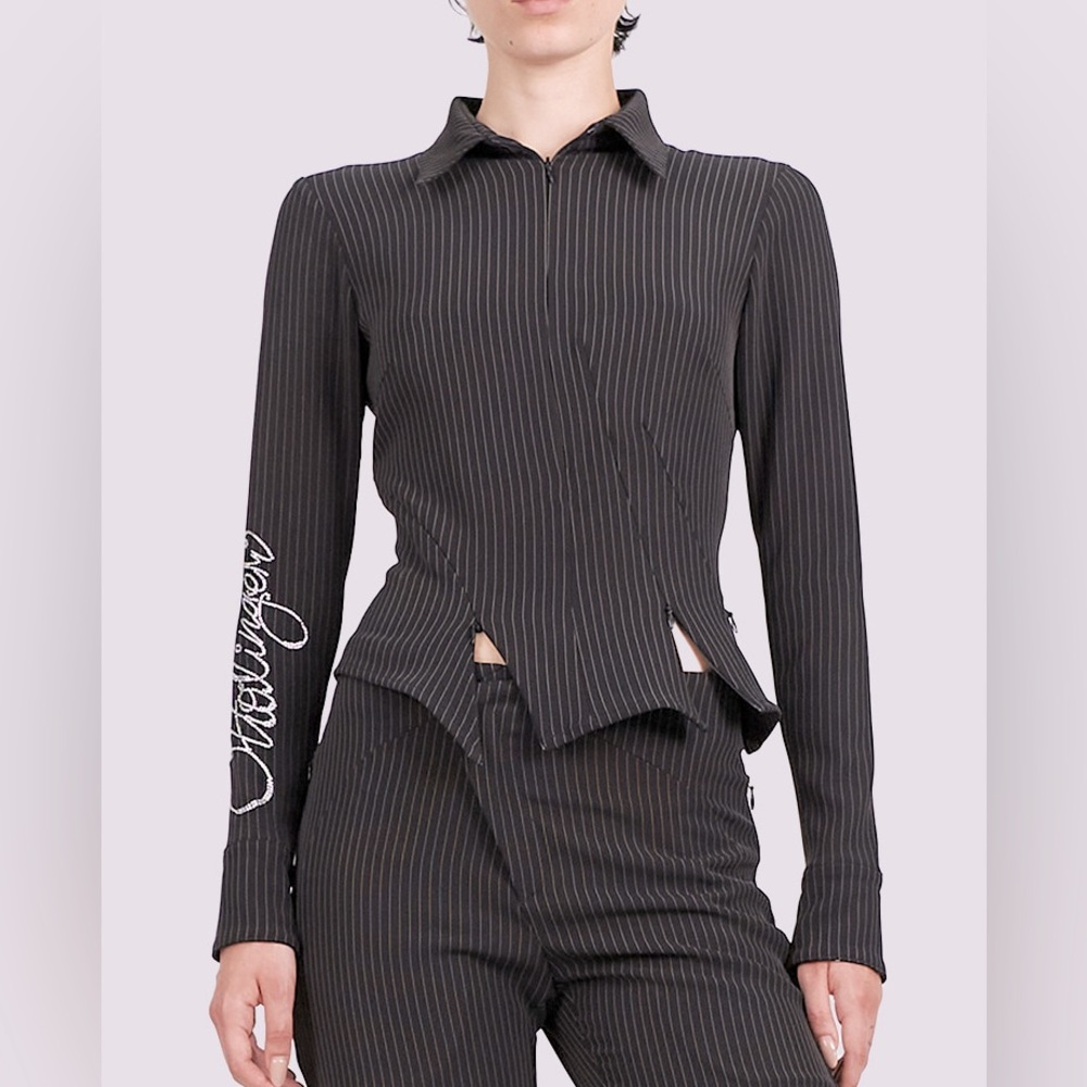 High fashion 🖤 Ottolinger top w/ triple zippers bling  (S) HTF, open to offers 🖤
